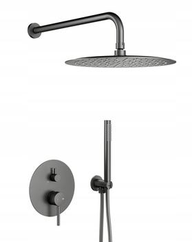 Kfa Podomietková Sprchová Súprava S Batériou Moza, Gun Metal Grey Pvd