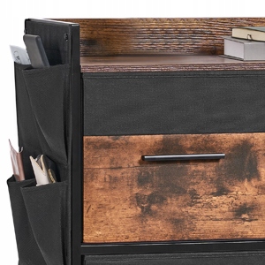 Komoda, szafka, 5 szuflad o szerokości, rustykalny brąz DU09501B Szerokość szuflady 52 cm