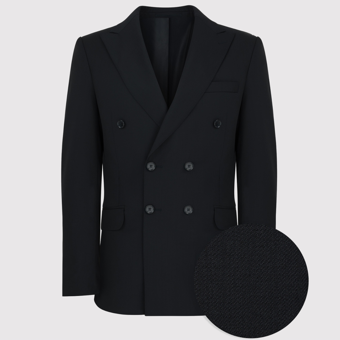 Černá dvouřadá sako bunda ze 100% vlny Pako Lorente 176/56