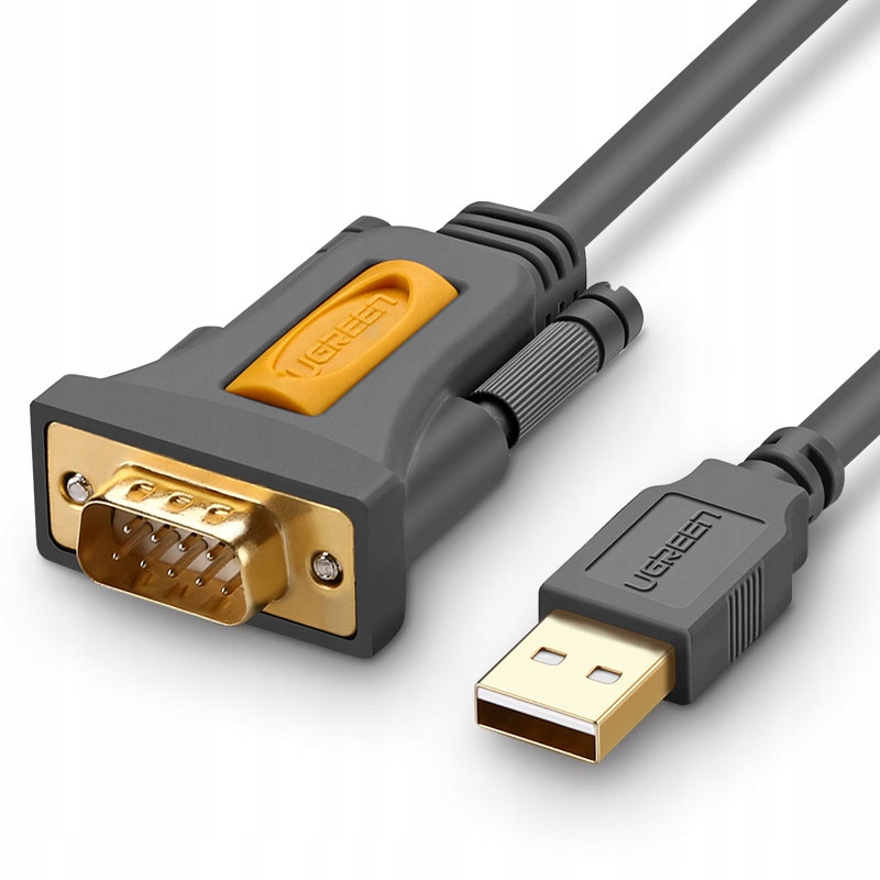Ugreen kabel adapter Usb-a DB9 RS-232 1.5m szary (CR104)