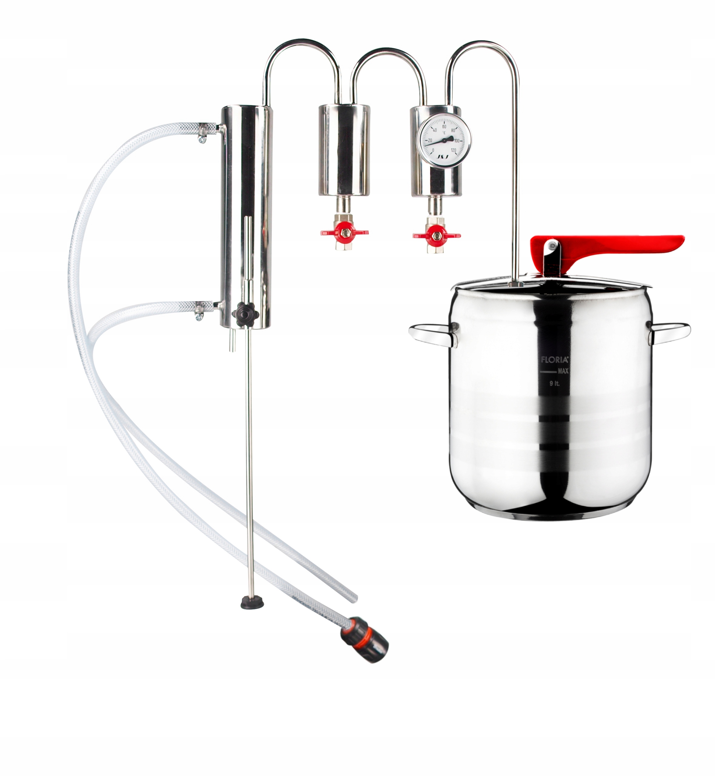 DESTYLATOR CHŁODNICA 2x ODSTOJNIK SZYBKOWAR 14l