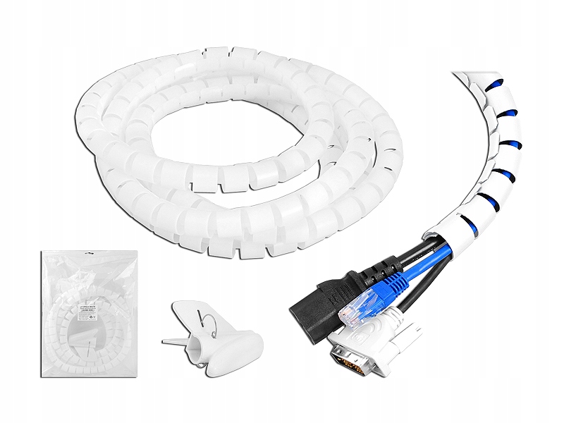 Organizer na kable Lamex ORG03 biały