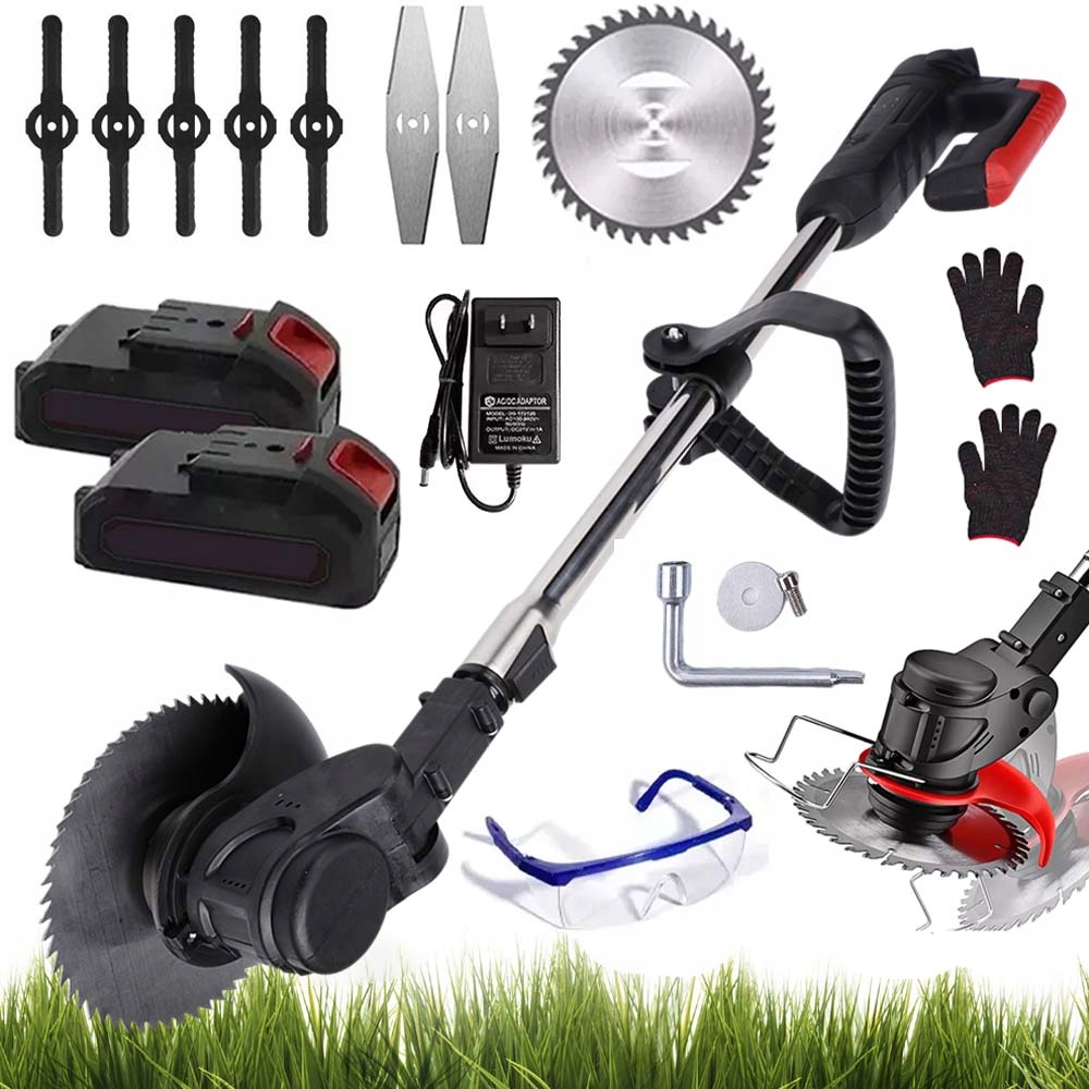 Aku Vyžínač Křovinořez Křovinořez 21V 500W 3 Čepele Nastavitelný Úhel