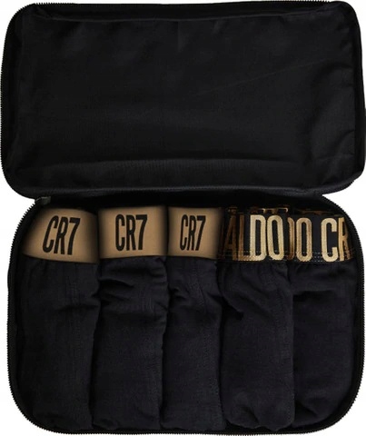 Pánské boxerky CR7 Cristiano Ronaldo 5 Pack Black Gold M