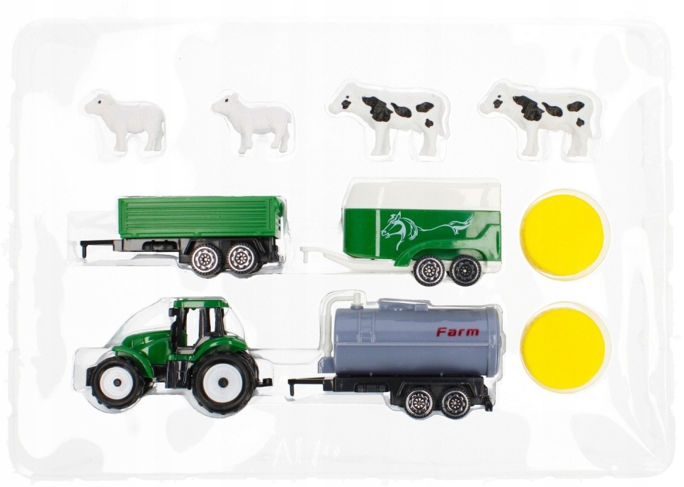 TRAKTOR FARMA RANCZO MASZYNY ROLNICZE PRZYCZEPA Materiał plastik