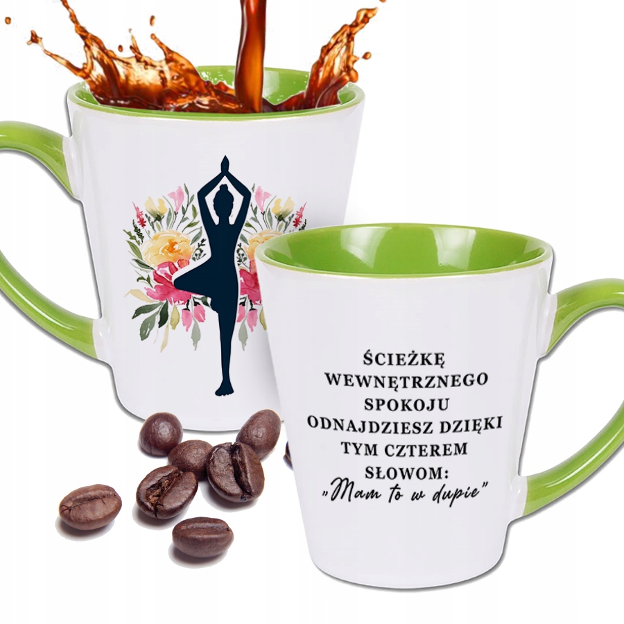 

Kubek Zielony Latte Mały Oaza Spokoju Różne