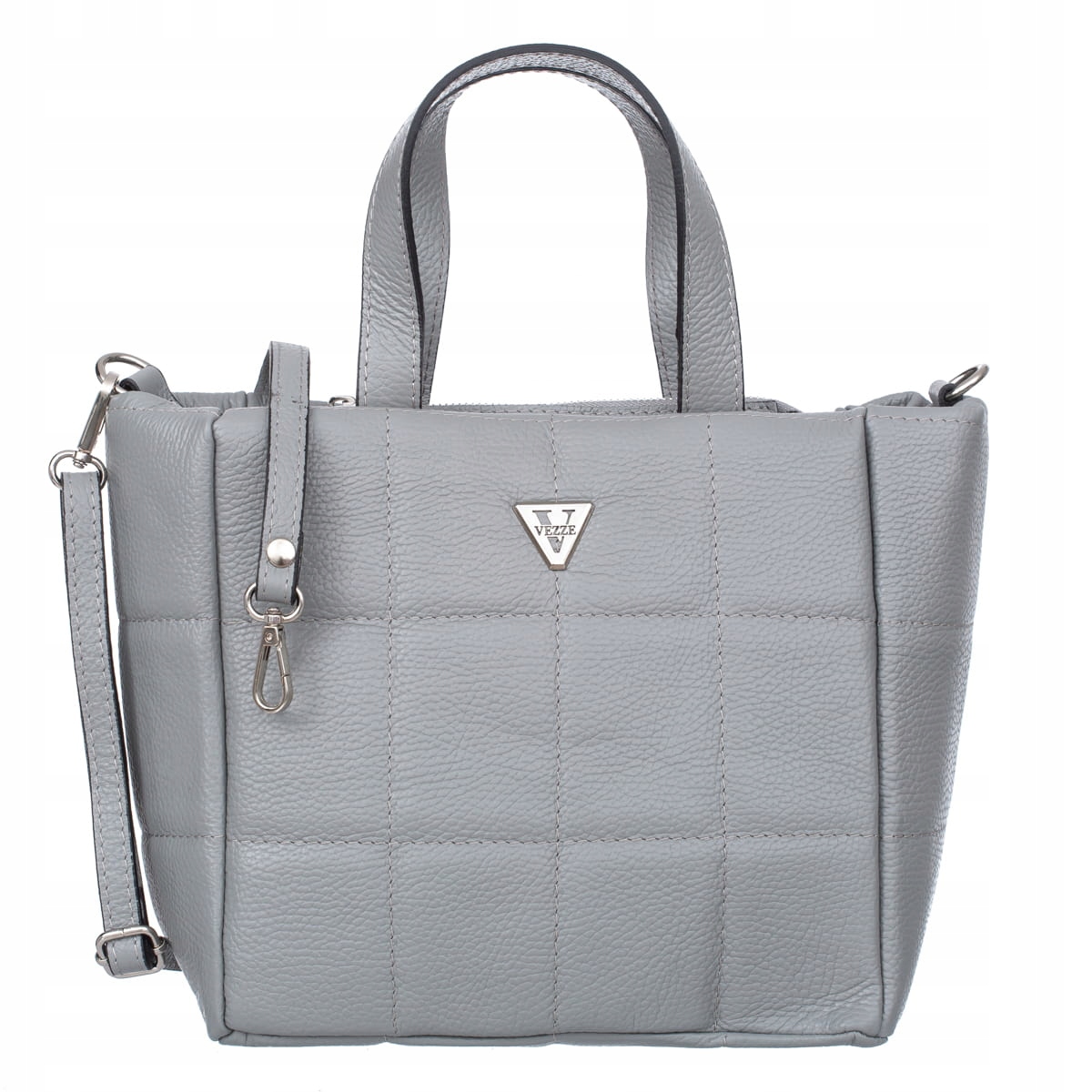 Kožená kabelka Vezze Piatto Šedá