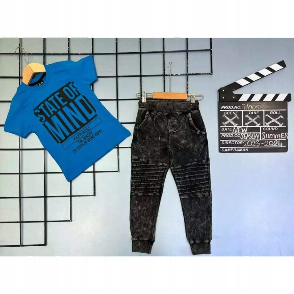 122 128 komplet bluzka spodnie chłopięce joggery Marka Inna marka