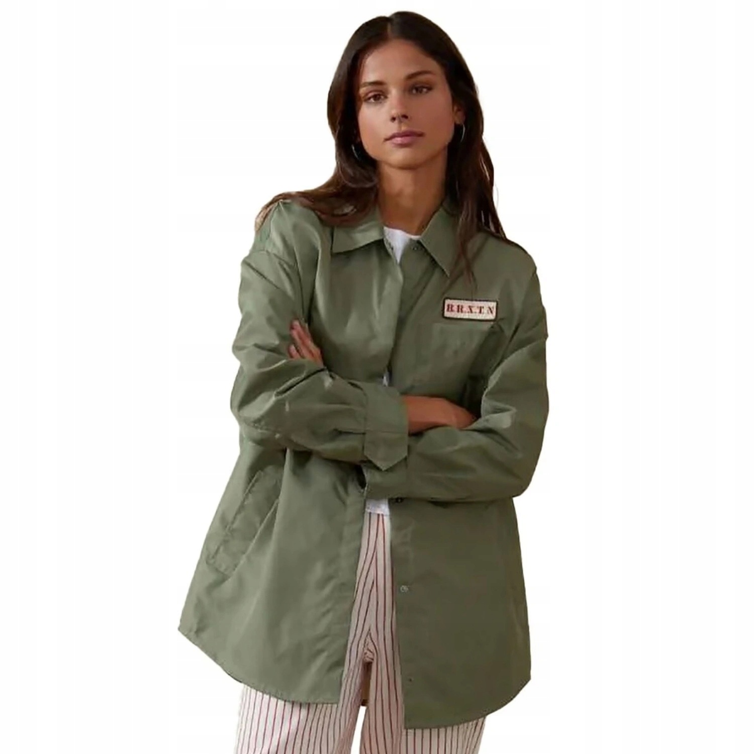 Dámská přechodná košilová bunda Brixton khaki vel. S