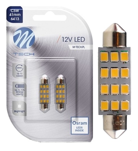 

Żarówka Dioda Led C5W 41mm 12xSMD2835 biała