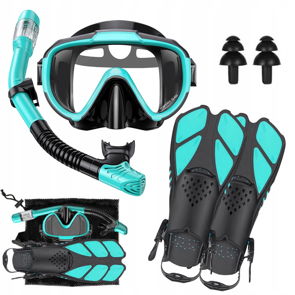 Potápěčské Brýle A Dýmka Na Potápění Brýle A Šnorchl Na Šnorchlování ploutve L/XL