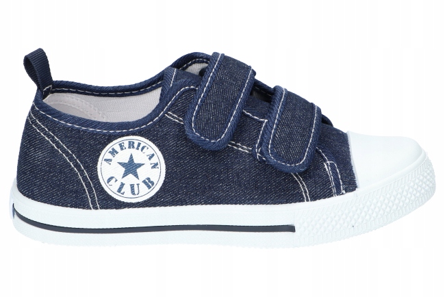 AMERICAN TEN114 TENISÓWKI TRAMPKI DZIECIĘCE NA RZEPY WKŁADKA SKÓRZANA NV 32 Bohater brak