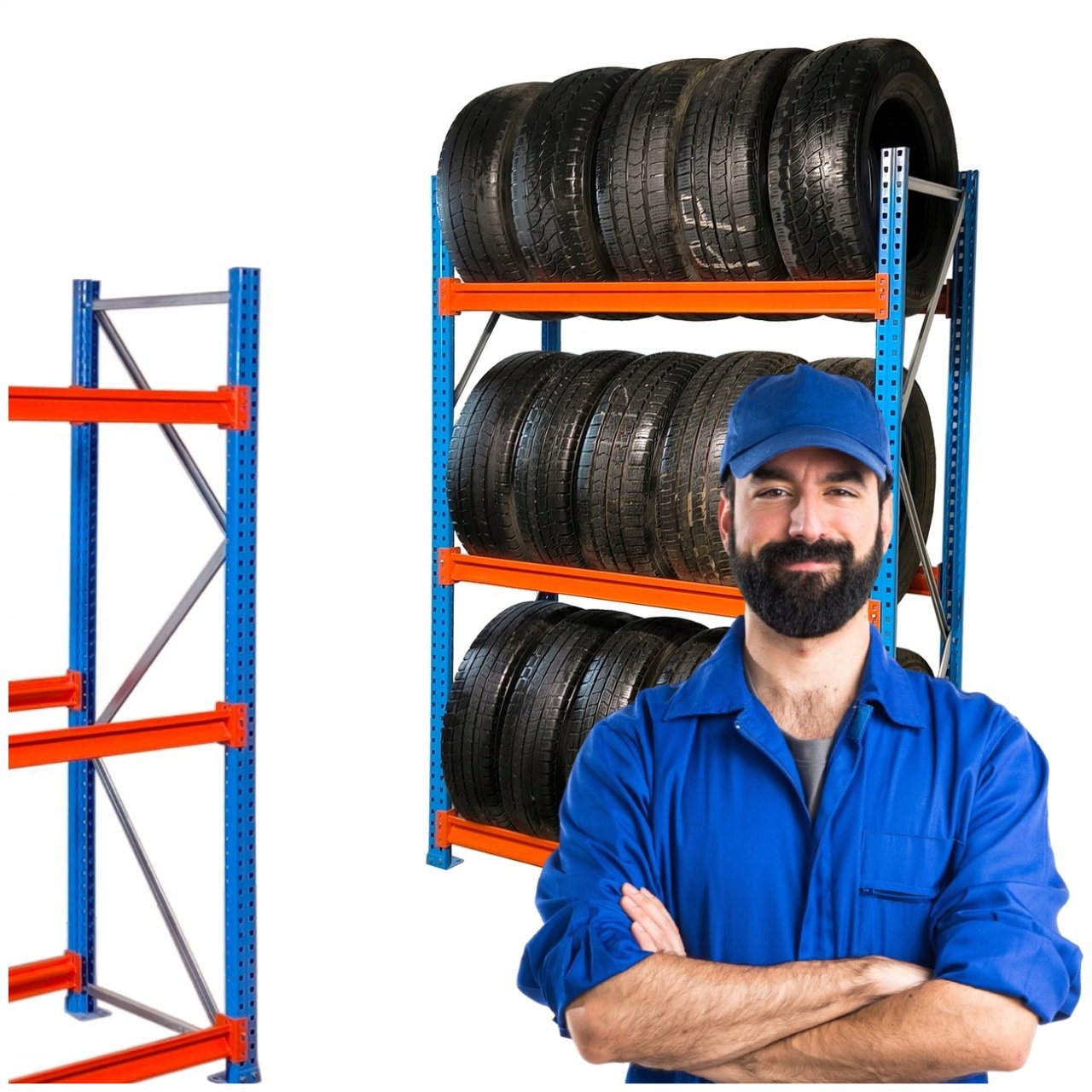 Regál Stojan Na Pneumatiky Kovový 300 Kg 2 Úrovně H=2000 MM Mrtk-o 100