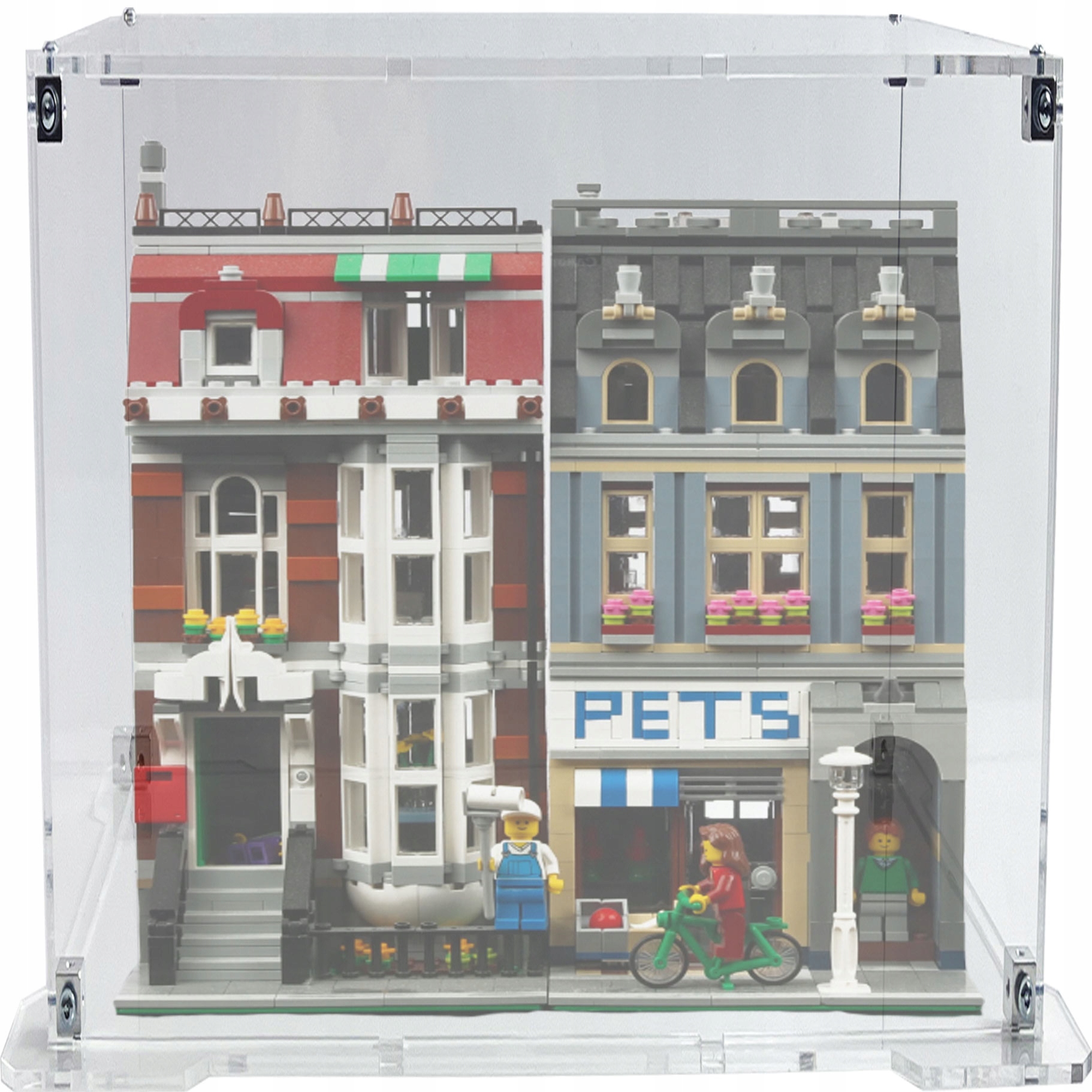Vitrína s podstavcem pro sadu Lego 10218 Creator Expert Obchod s domácími zvířaty