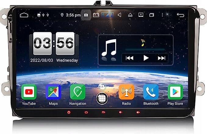 Radionavigace android 13 VW ŠKODA PASSAT 2/32GB Typy přehrávaných médií SD karta