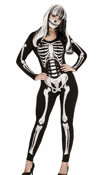 Kostým Kostra kombinéza kostlivec Halloween L