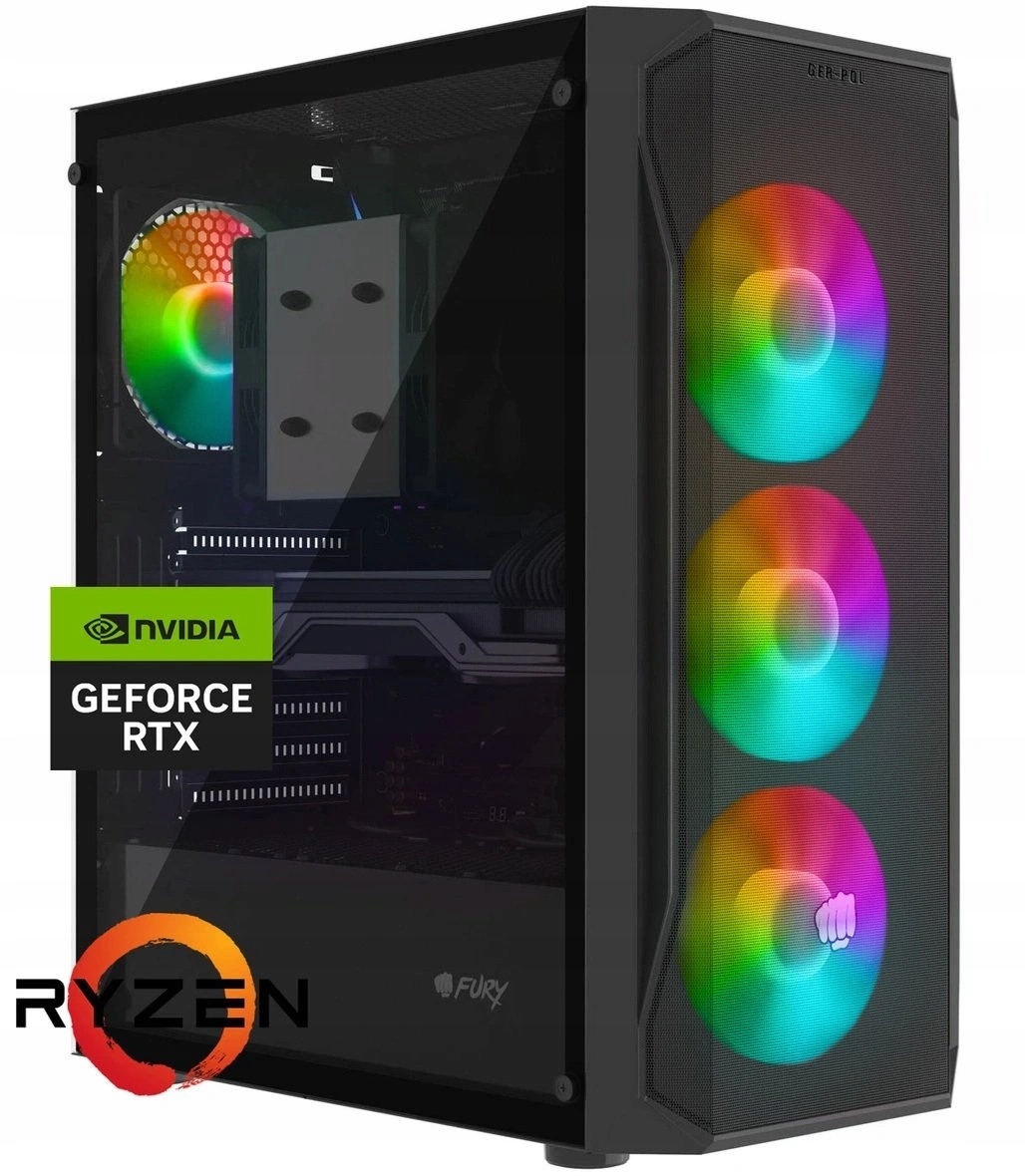 Počítač Gaming Ger-pol Ryzen 5 5500 Rtx 4060 32GB DDR4 Ssd 1TB
