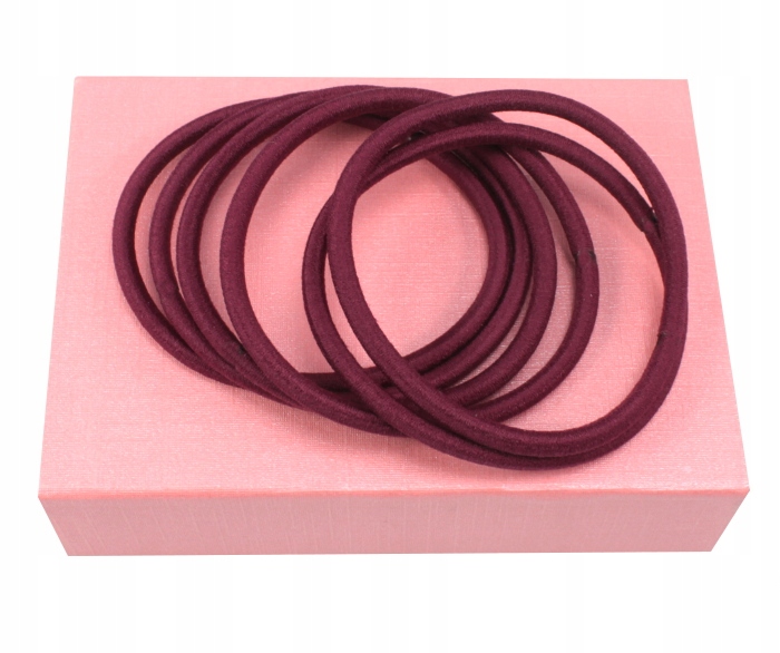 

Gumki Do Włosów Bordowe Grube Zgrzewane 6 Sztuk