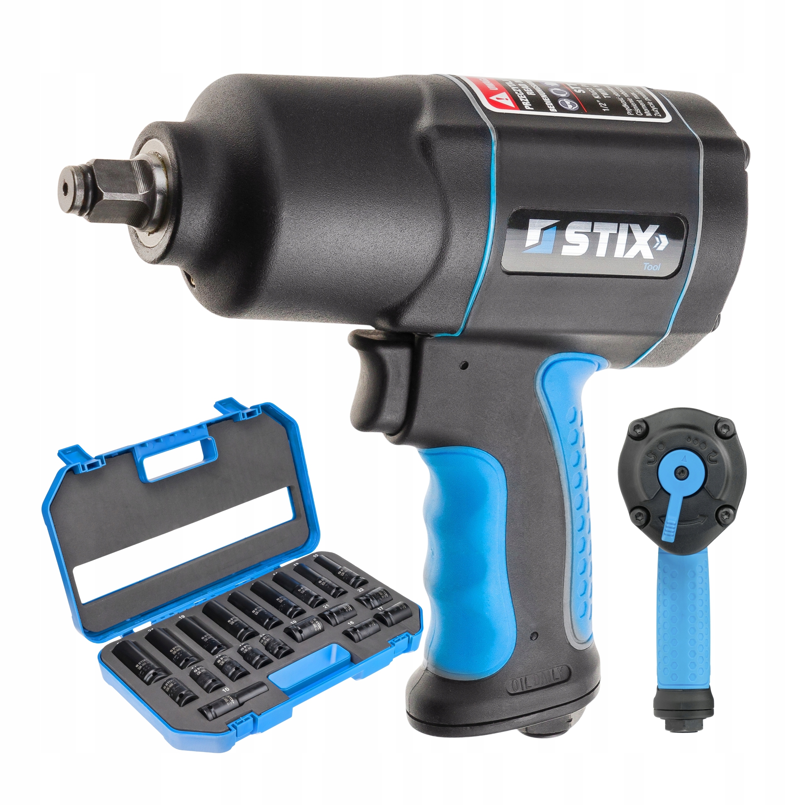 Kompozitní Pneumatický Rázový Utahovák S Příklepem Pro Kola 1900 Nm 1/2 Nástavce