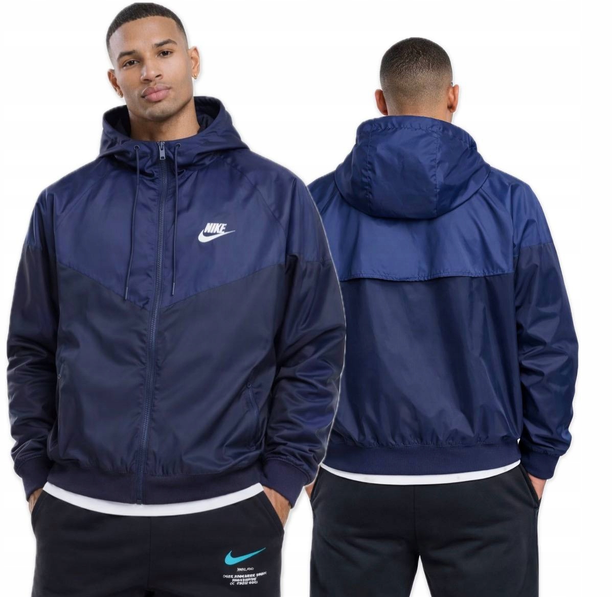 Pánská bunda Nike sportovní jarní lehká větrovka s kapucí pro každodenní nošení