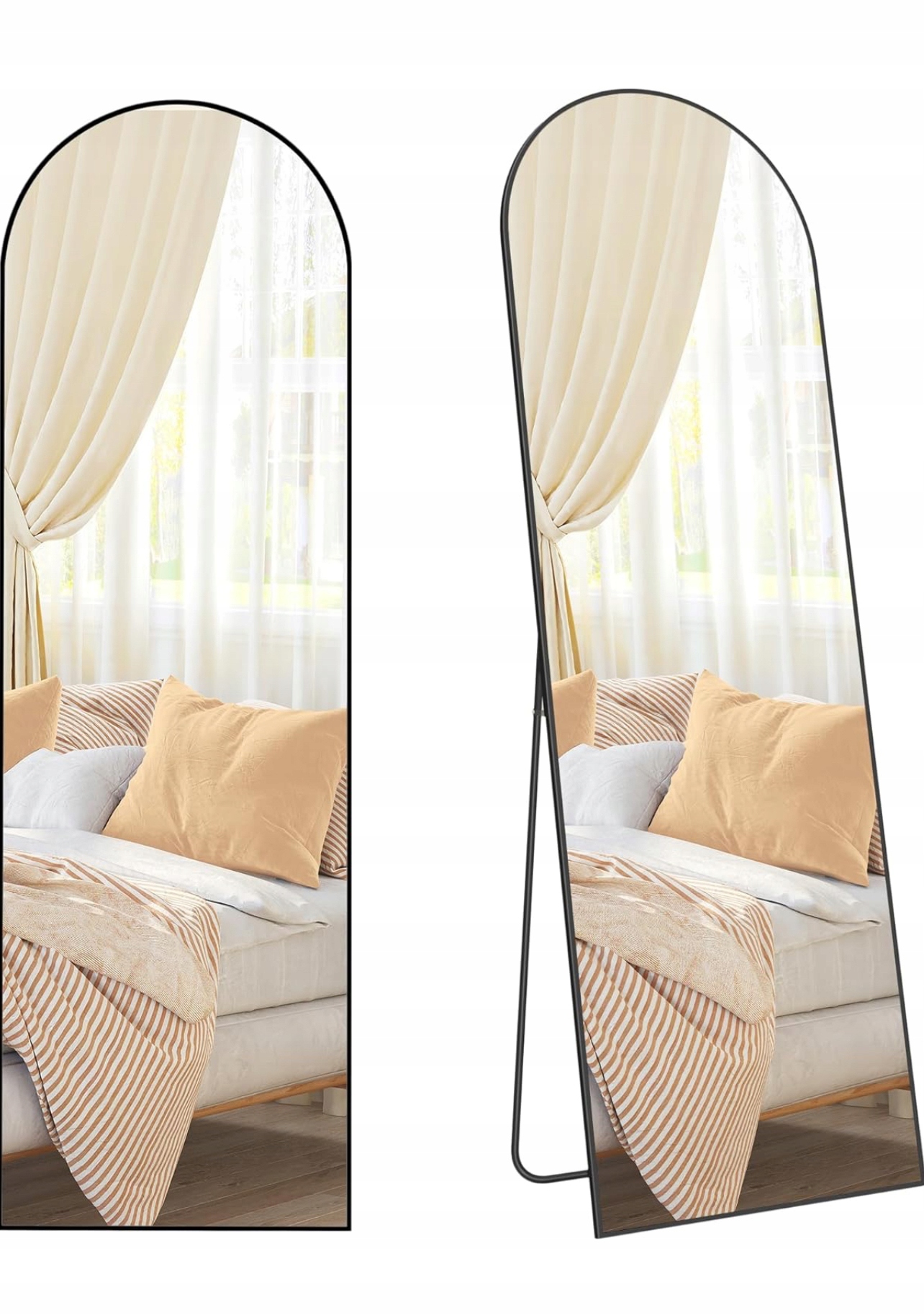 Zrkadlo Songmics stojanový rám kov 40 x 150 mm