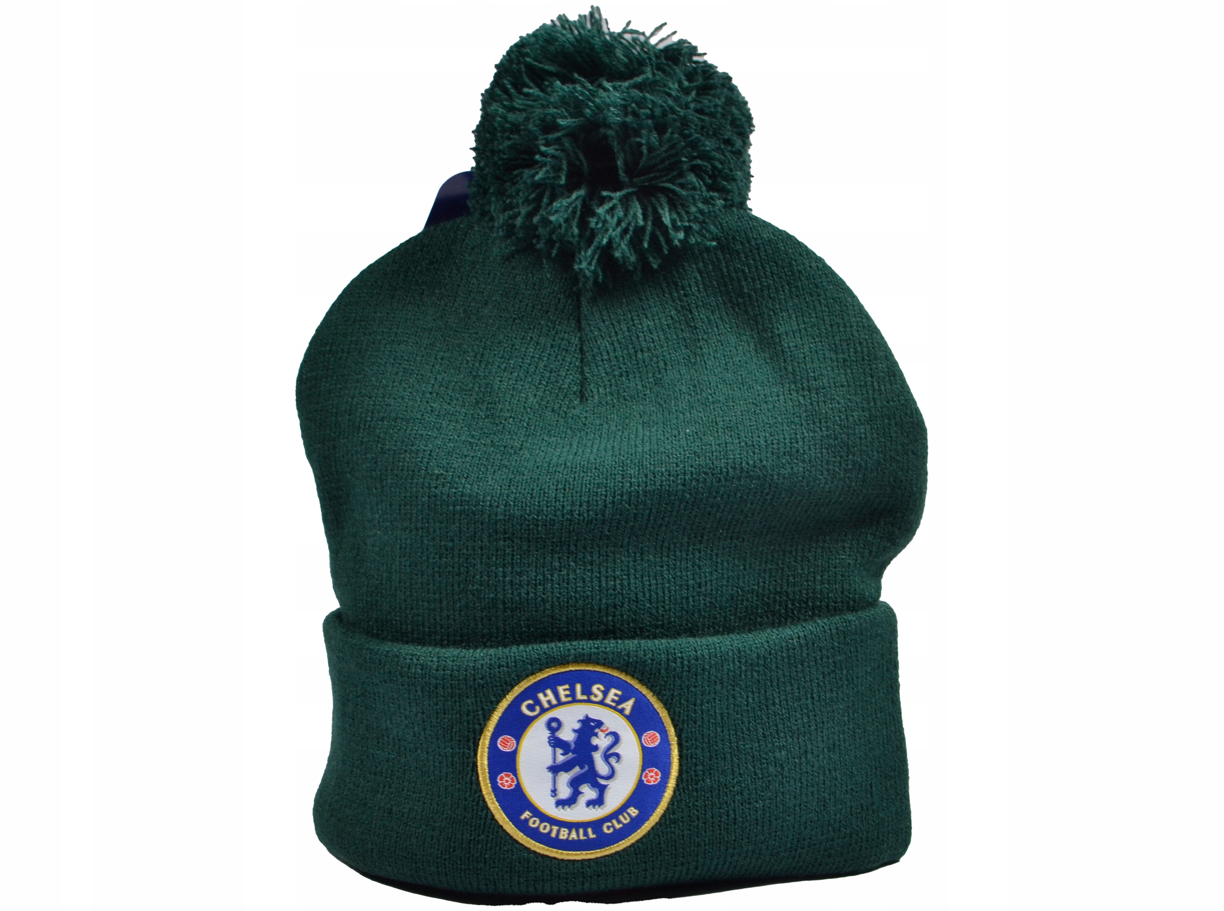 Czapka z pomponem Chelsea Londyn zielona licencjonowana