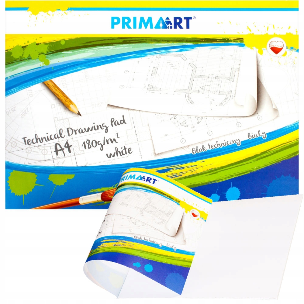 

Prima Art Blok Techniczny Szkolny A4 10 Kartek