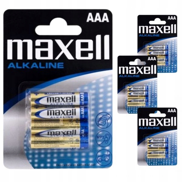 Baterie alkaliczne Maxell AAA LR06 (4 sztuki) x 4