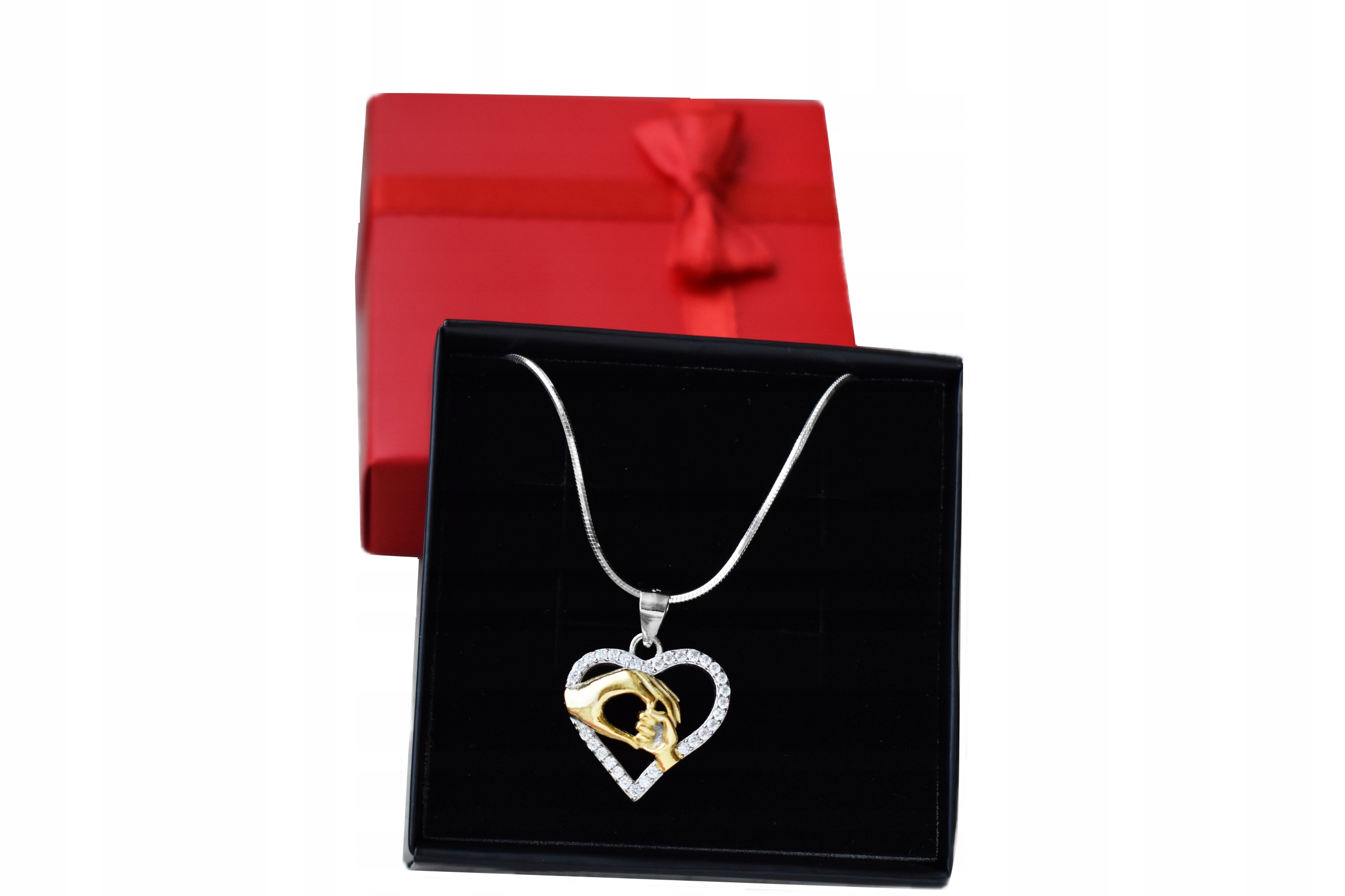 

PR.925 + Złoto Komplet Miłość Serce Mama Dziecko