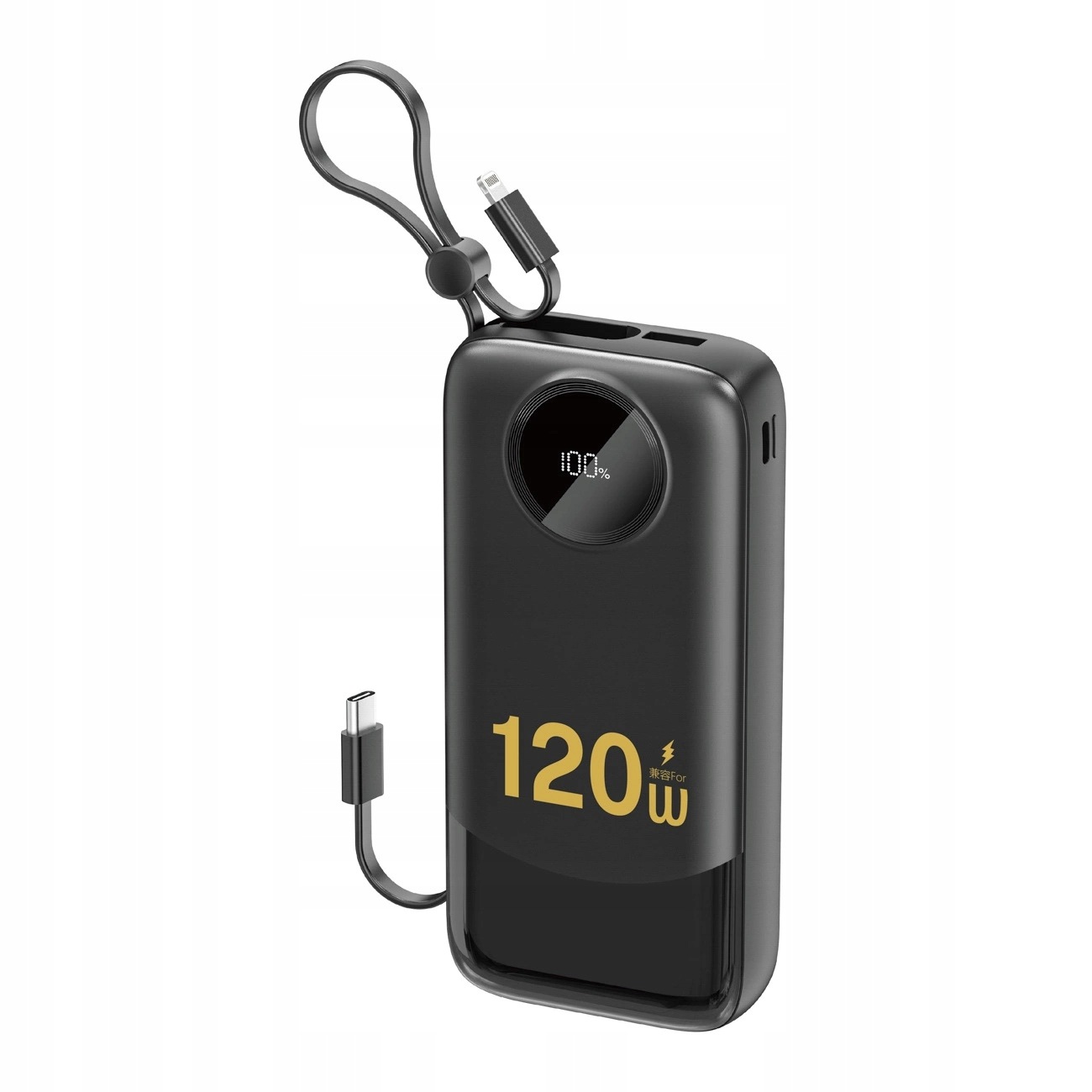 Powerbank Dudao K13Pro 20000mAh z wbudowanym kablem czarny