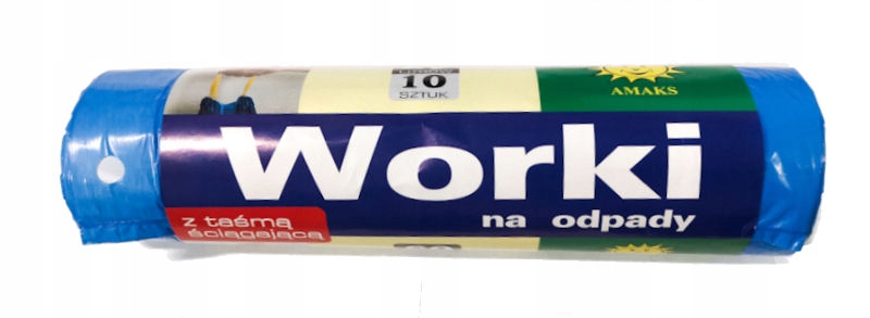 

Worki na śmieci 60L LD z taśmą Mocne 10szt 77112