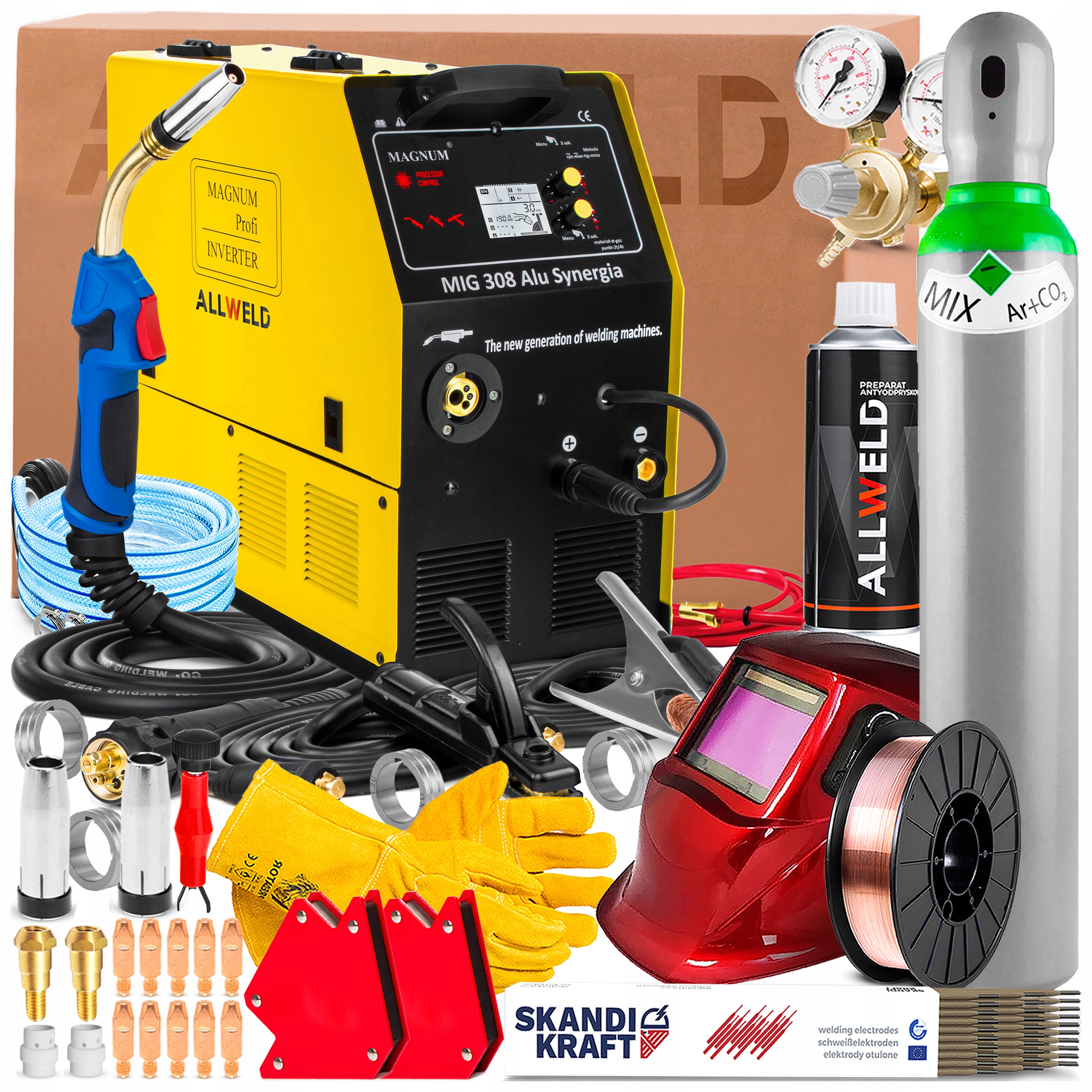 Spawarka Magnum Mig 308 Alu 400V 300A Synergia Mma Tig Lift Lutospawanie