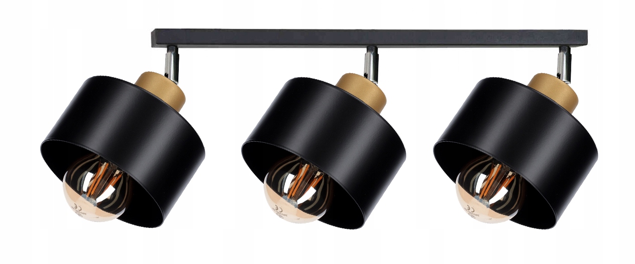 Závěsné Stropní Svítidlo Loft 3 Gold – lze použít Led