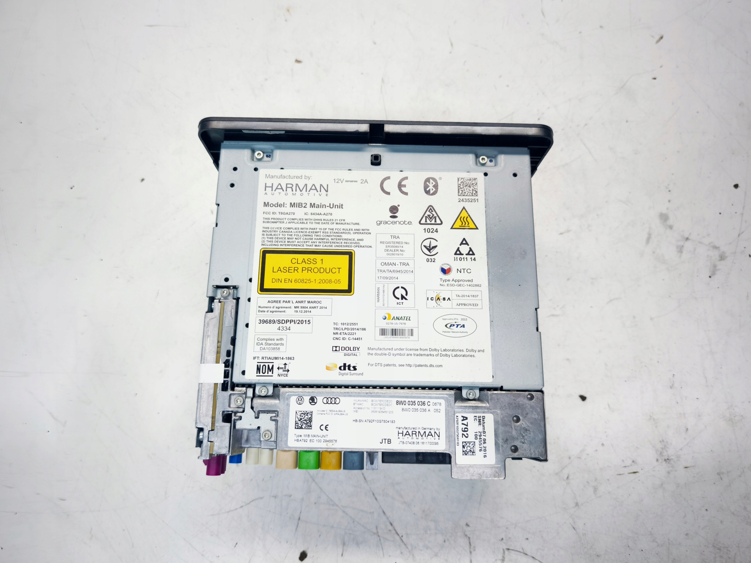 AUDI MULTIMEDIA card reader SD MIB2 MAIN-UNIT AUDI A4 B9 A5 8W0035036C