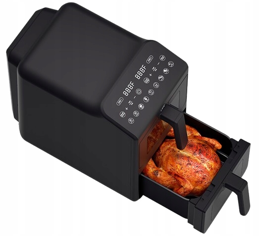 FRYTKOWNICA BEZTŁUSZCZOWA AIR FRYER DUAL DWUKOMOROWA 10L 7 PROGRAMÓW 2460W Model 47476
