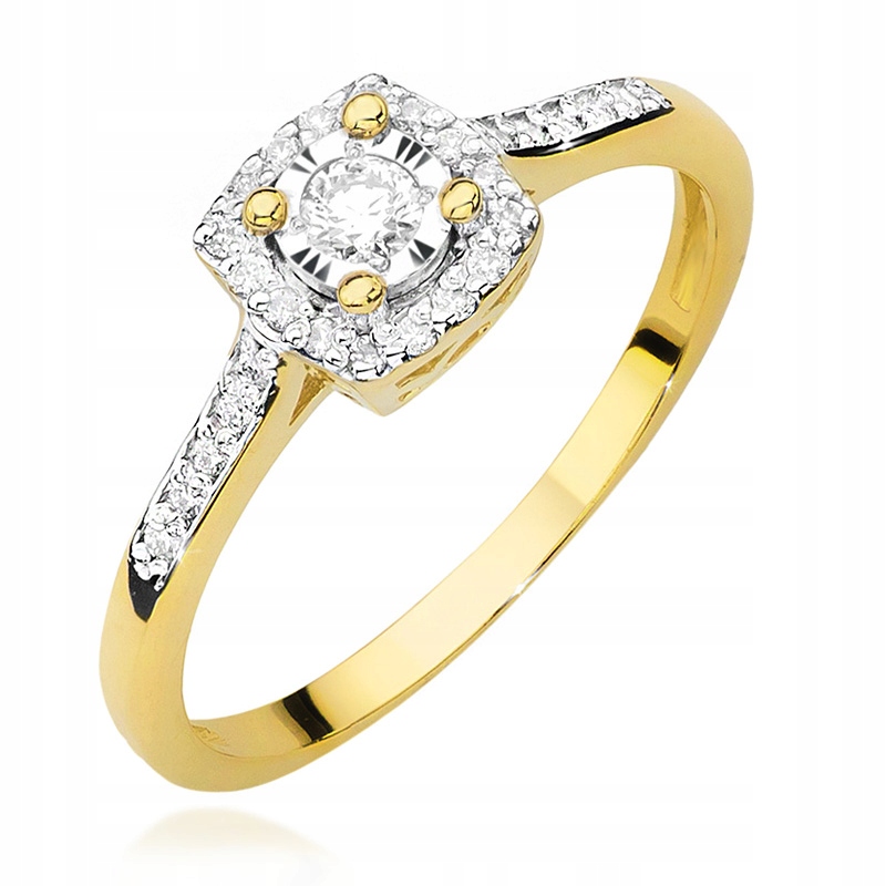 Krásný Zlatý Prstýnek p.585 s Brilianty 0,21 ct