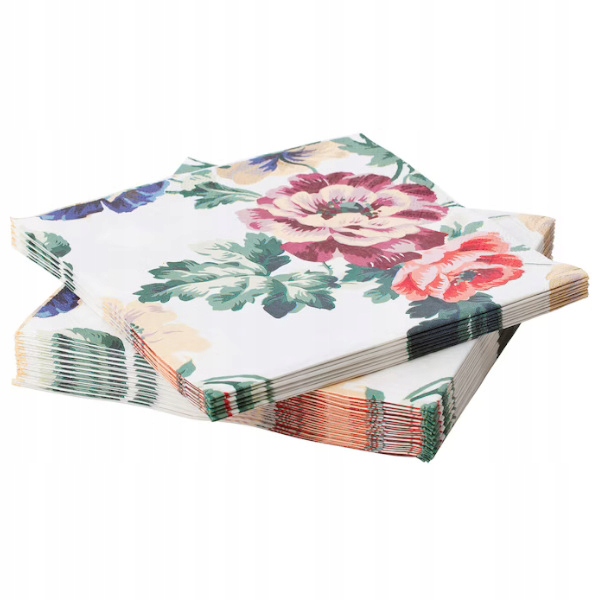 

Ikea serwetki Smaksinne 33x33 Kwiaty 30szt