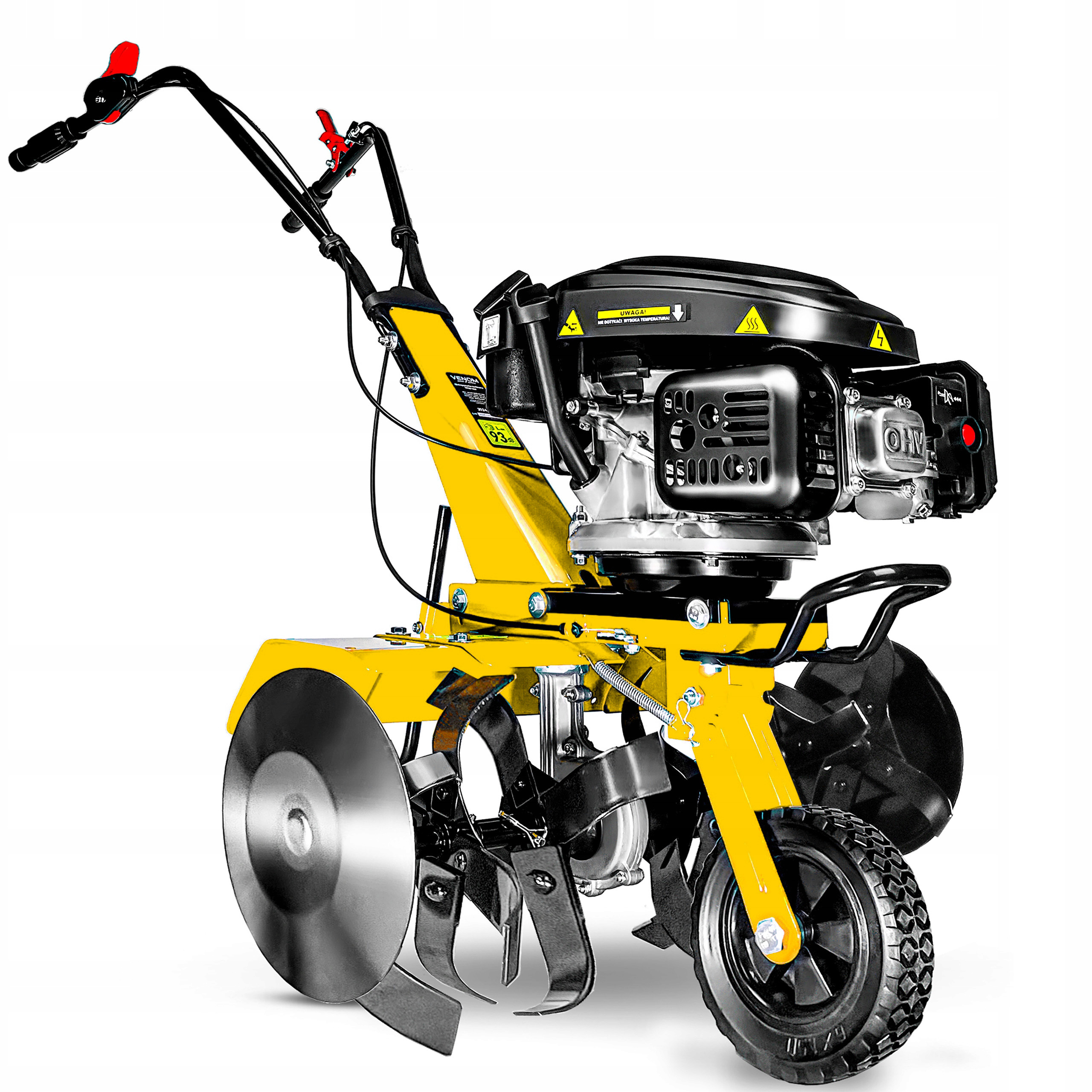 POTĘŻNA GLEBOGRYZARKA SPALINOWA SILNIK 166 CC NAPĘD 60 CM TALERZE STABILIZ. Zasilanie spalinowe