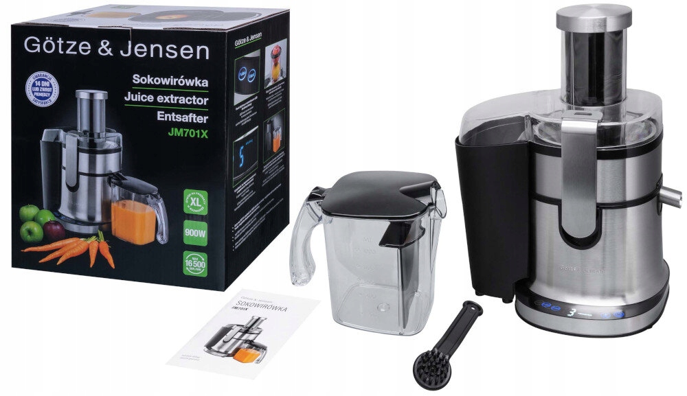Sokowirówka GÖTZE & JENSEN JM701X Inox Konstrukcja metalowa obudowa