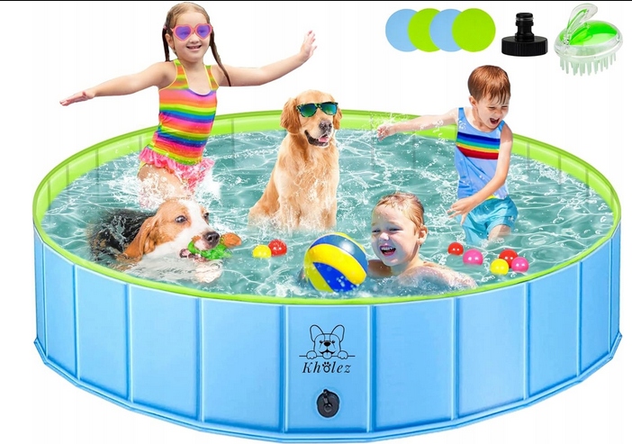 Bazén pro psa skládací modrý 160 x 30 cm 600 l