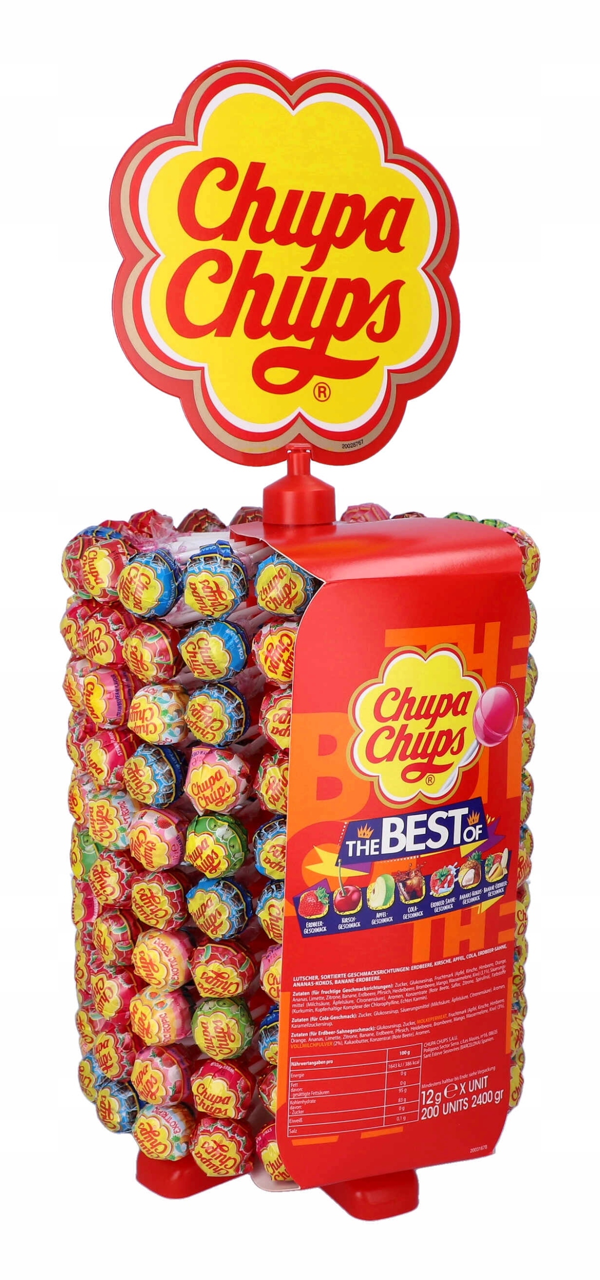 Stojan na Lízátka Chupa Chups 200 kusů Mix Chutí