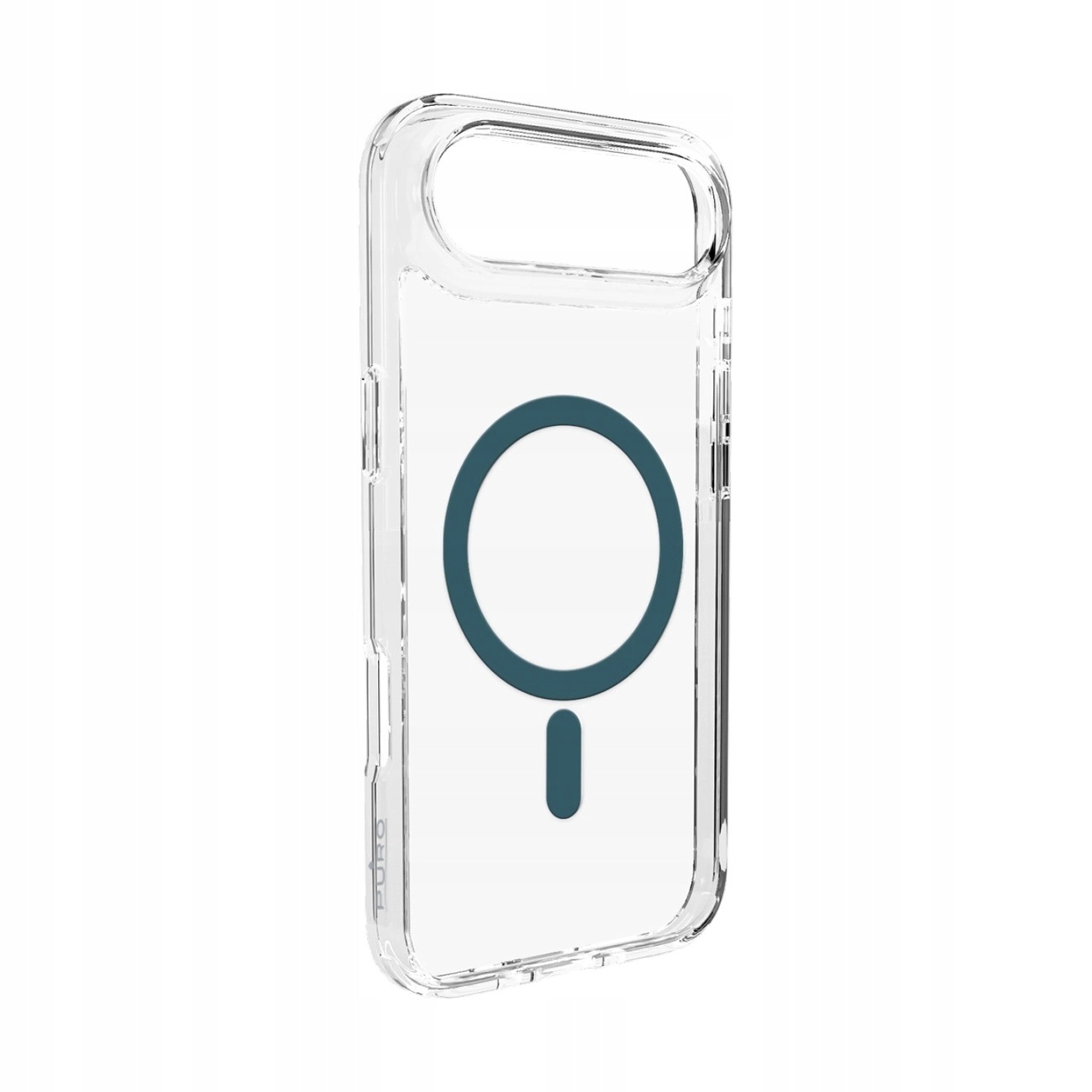 Etui Puro Lite Mag MagSafe do iPhone 17 Air, przezroczyste, turkusowy detal