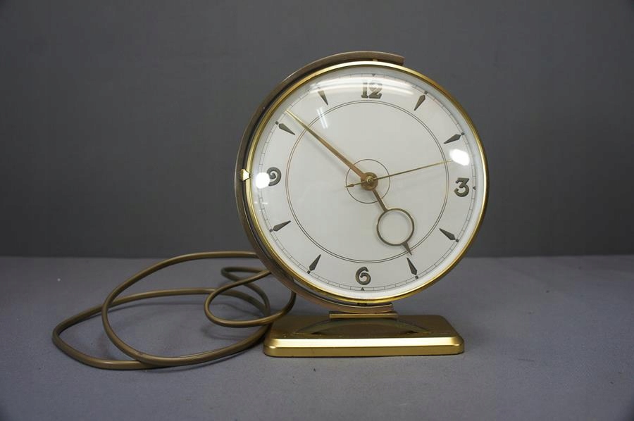 PIĘKNY STARY ZEGAR VINTAGE NA BIURKO ELEKTRYCZNY !!