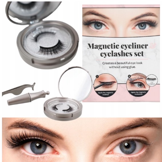 

Rzęsy magnetyczne długie eyeliner +pęseta +pisak