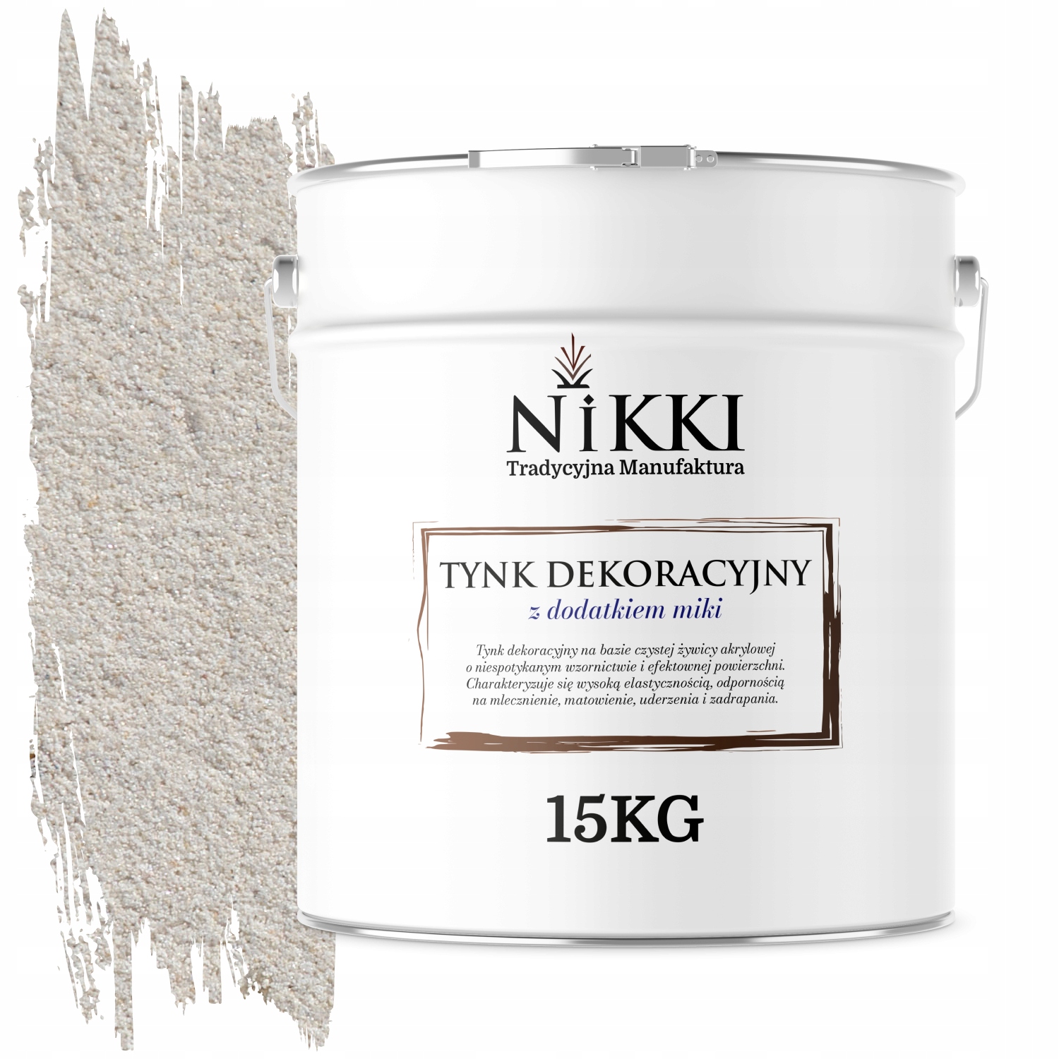 Dekoratívna Vnútorná Omietka 15 Kg Svetlo Béžová S Perleťovou Sľudou D804