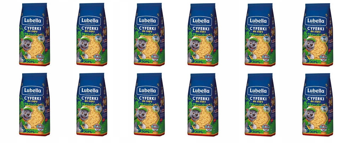 Levně 12 x 350 g Lubella Těstoviny s čísly Karton