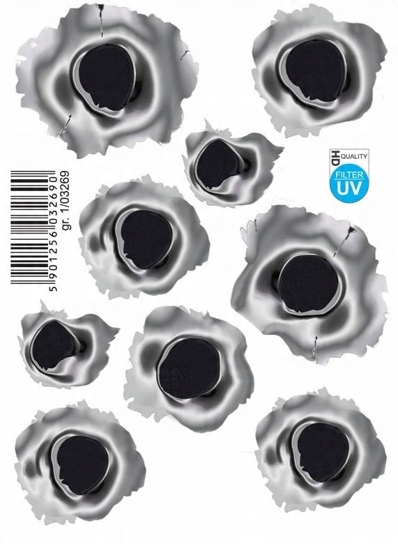 

Naklejka Uv "ślady Po Kulach"