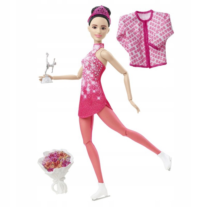 BARBIE LALKA SPORTY ZIMOWE ŁYŻAWIARKA