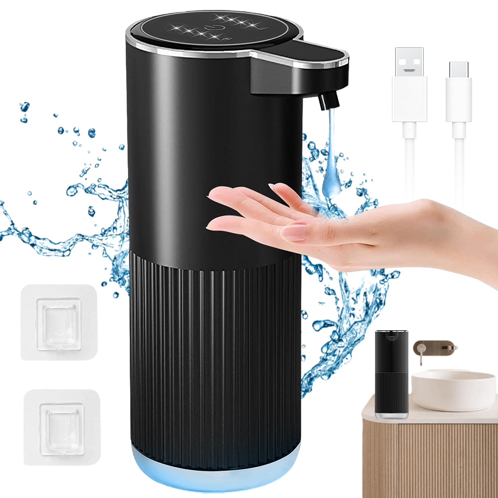 Bezdotykový Dávkovač Na Tekuté Mýdlo Automatický Dávkovač Černý 400 ml