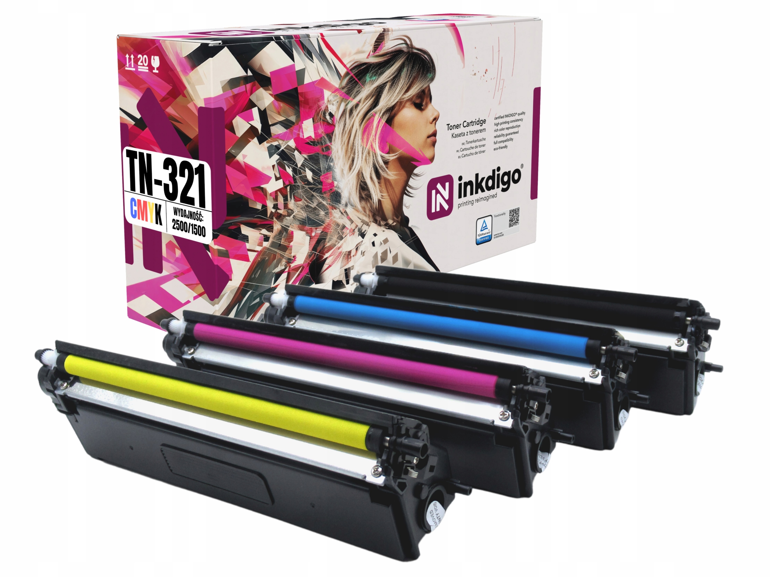 4x Toner Do Tiskárny Brother DCP-L8400 HL-L8250 MFC-L8600 Náhrada TN-321